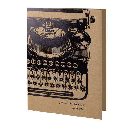 Typewriter Love Vintage Card