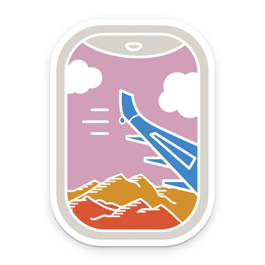 Airplane Window Views Sticker