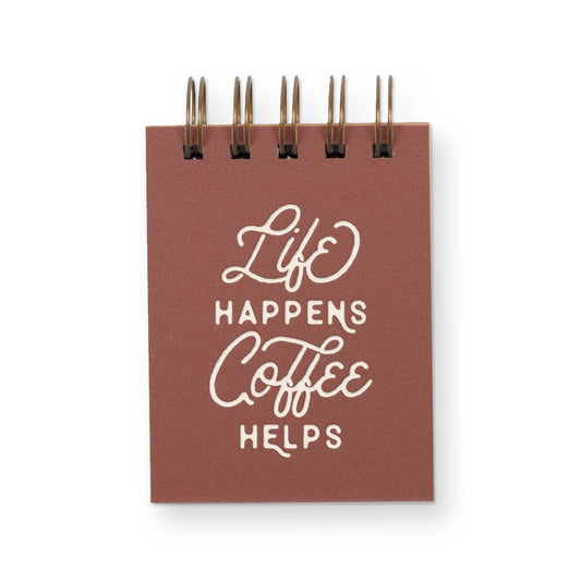 Life/Coffee Mini Jotter Notebook