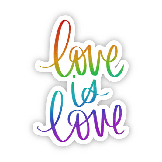 Love is Love Calligraphy Sticker