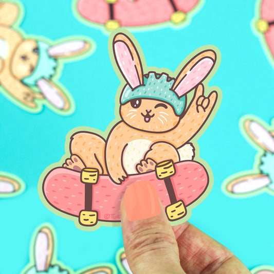 Skater Bunny Vinyl Sticker