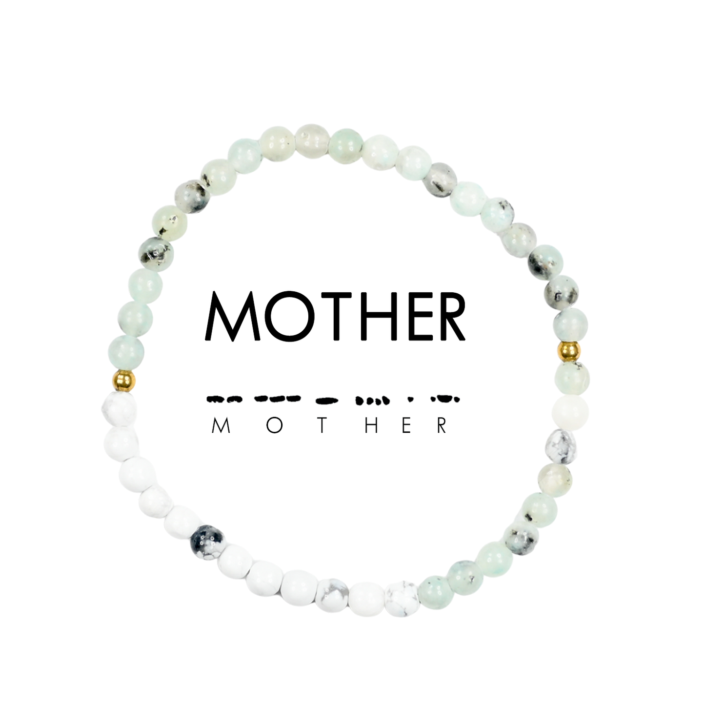 Morse Code Bracelet Extended Size - Mother - Jasper & Marble