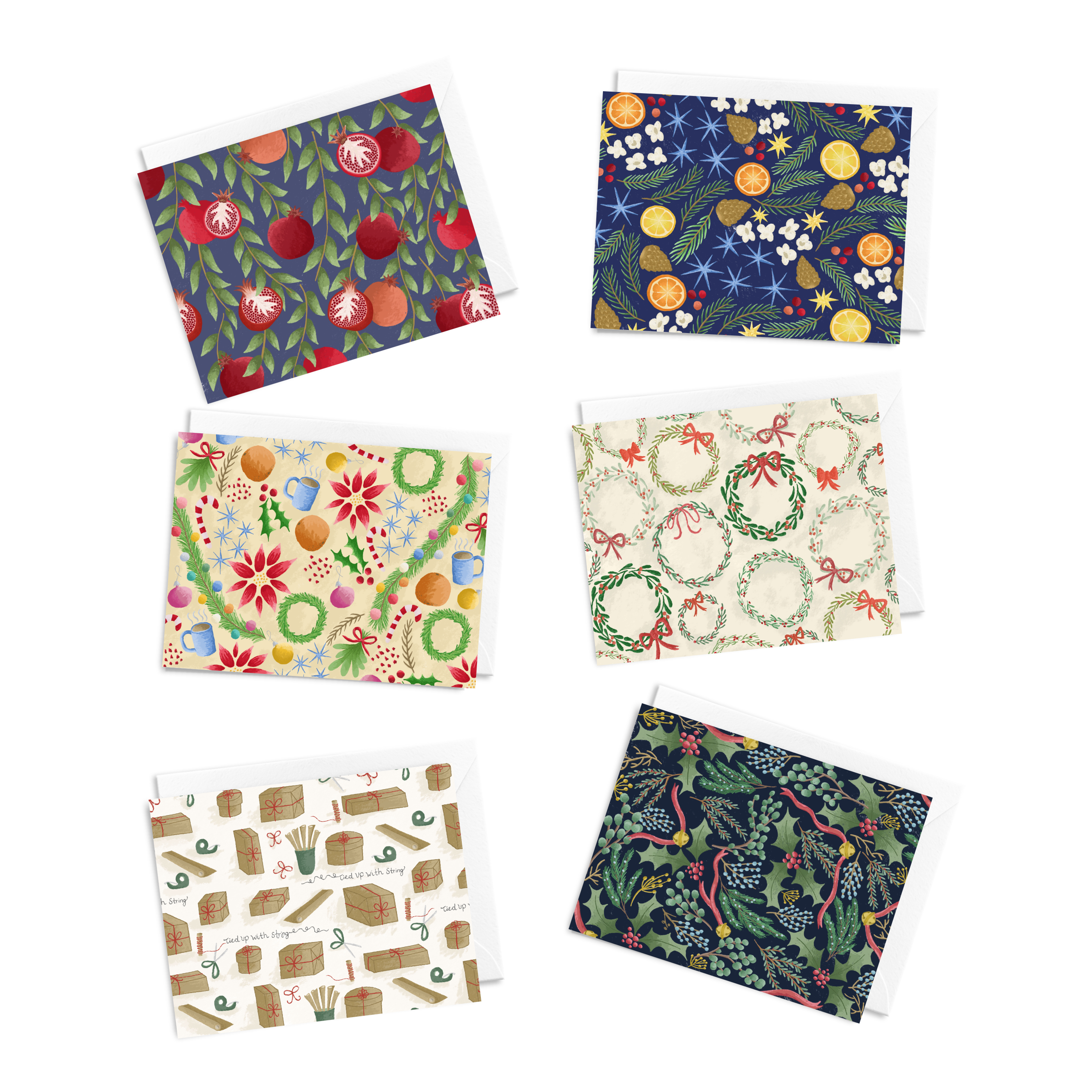 Christmas Pattern Greeting Card Set