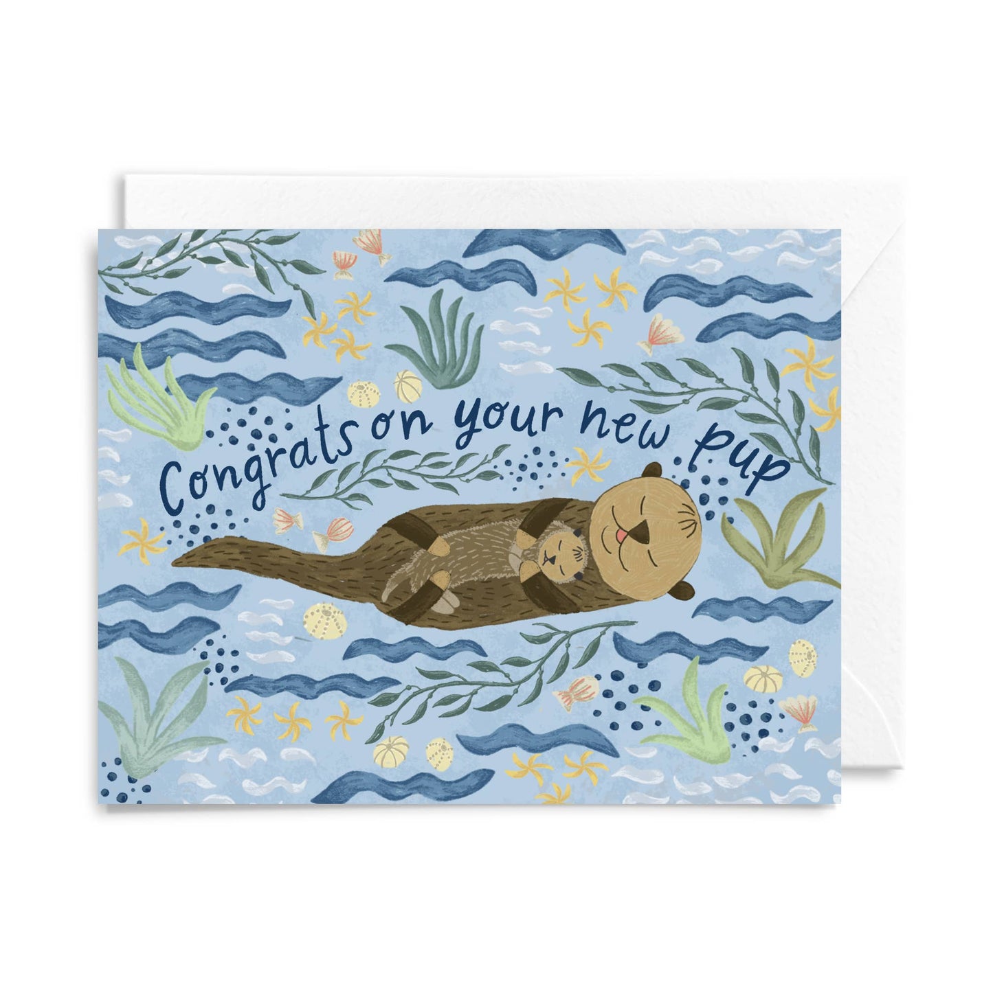 New Baby Otter Greeting Card