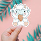 Yeti Eating Cookie Sticker