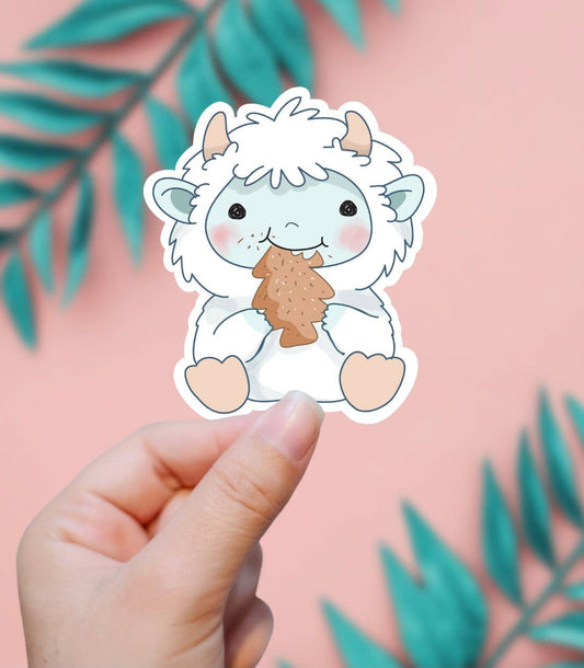 Yeti Eating Cookie Sticker