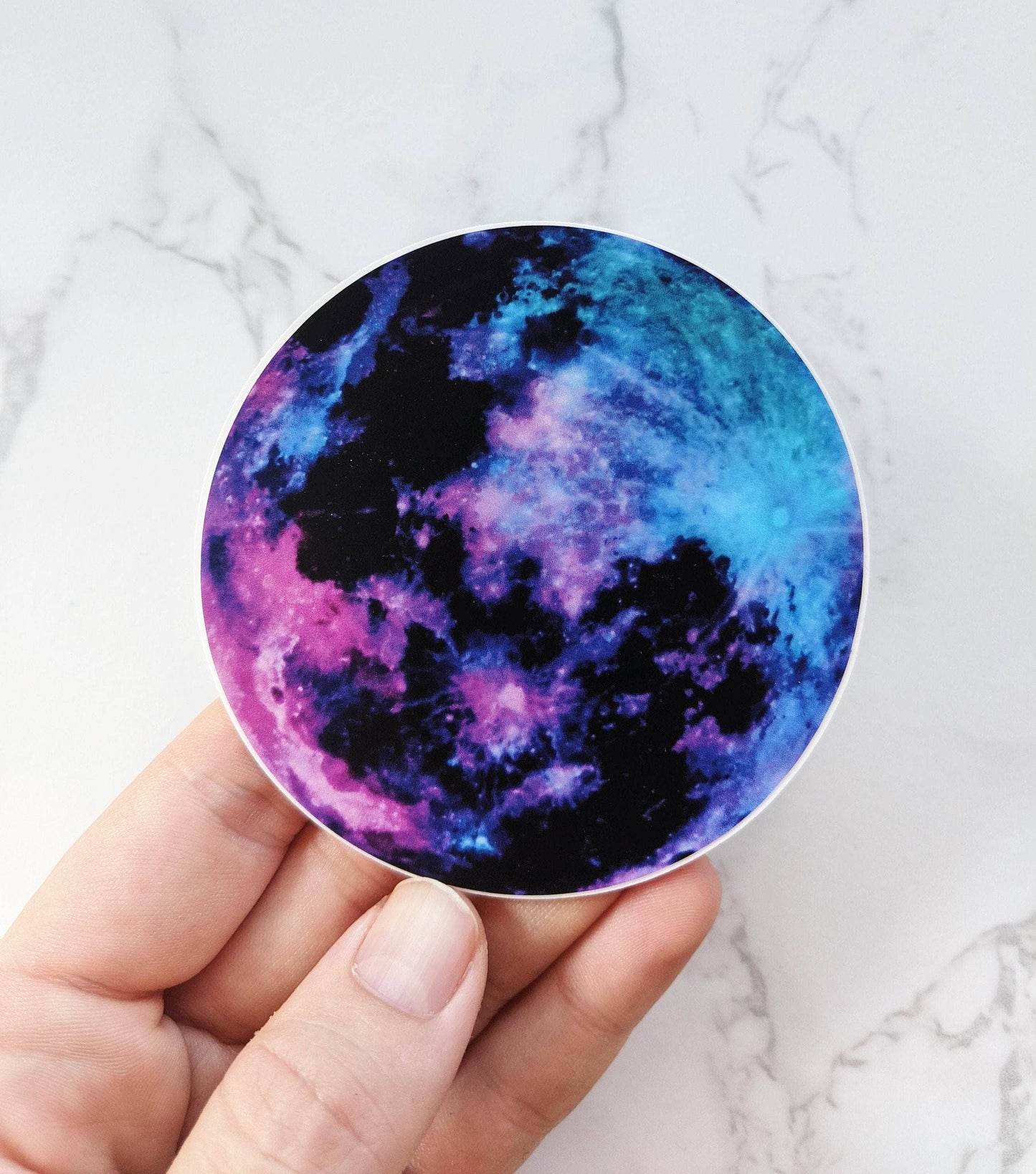 Colorful Full Moon Sticker
