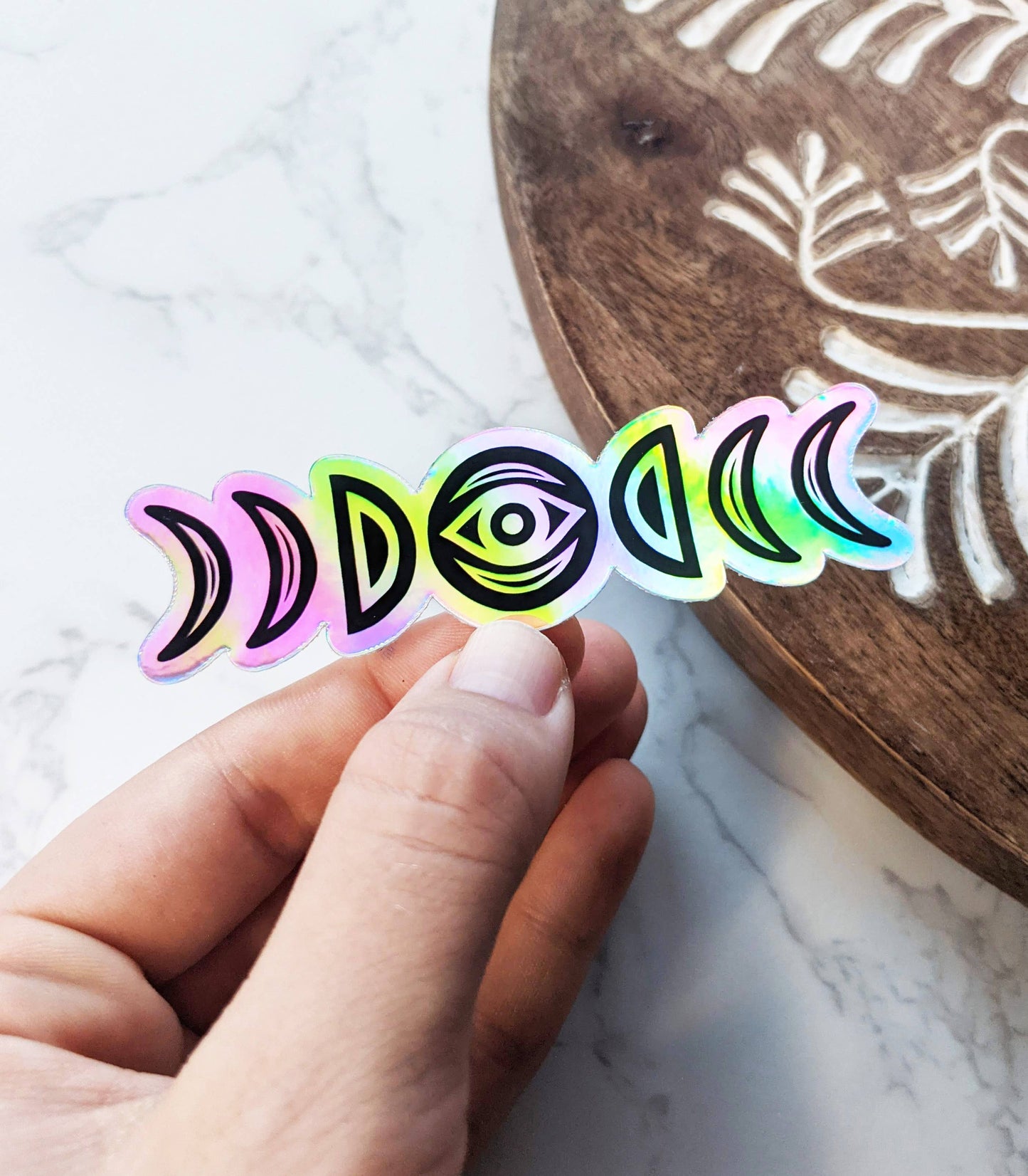 Moon Phase Holographic Sticker