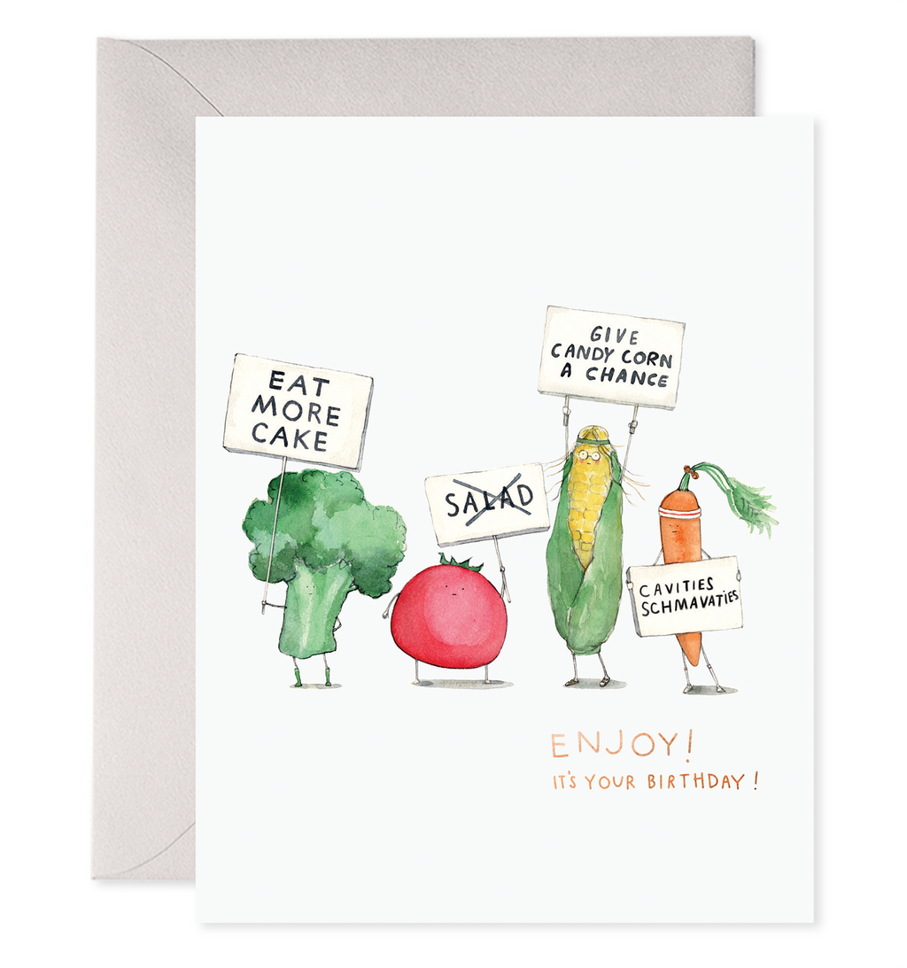 Veggie Strike Birthday Greeting Card