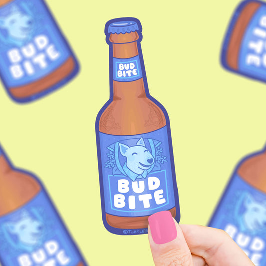 Dog Beer Bottle Parody Sticker