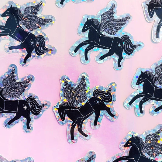 Pegasus Mini Glitter Sticker