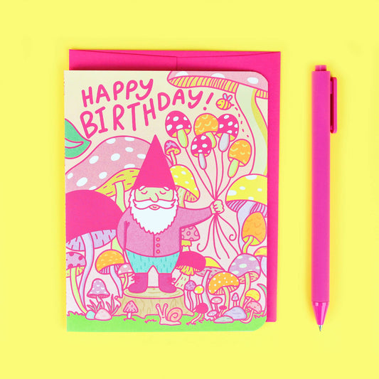 Woodland Gnome Birthday Card