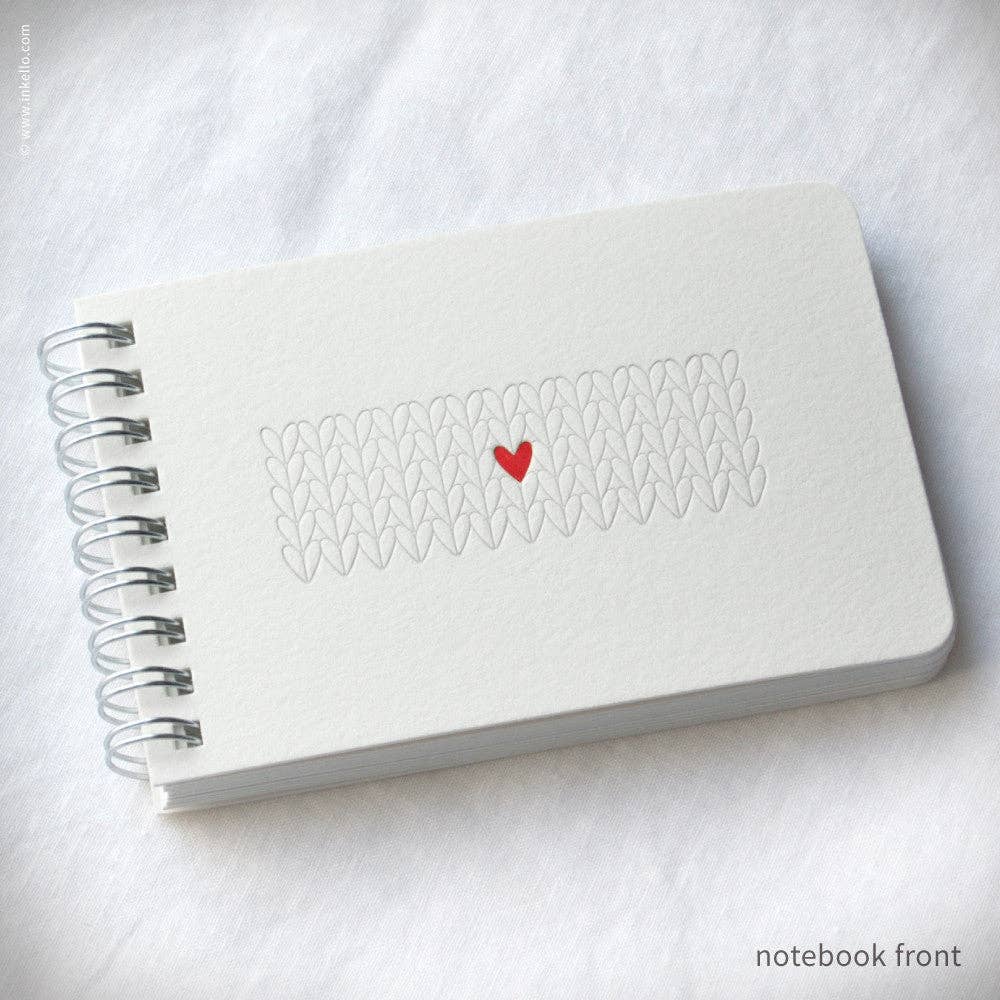 Heart Knitting Spiral Notebook