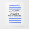 Boyband Lyrics Belated Card