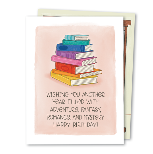 Another Year of Books Birthday Card