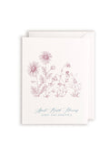 April Birth Flowers Letterpress Card