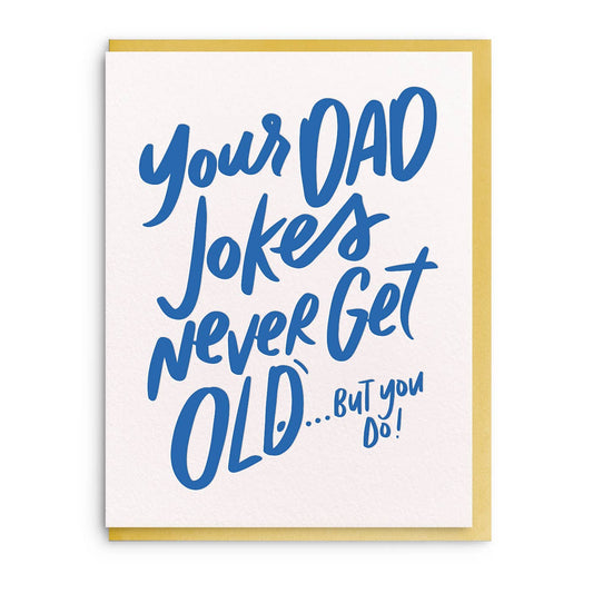 Dad Jokes Letterpress Greeting Card