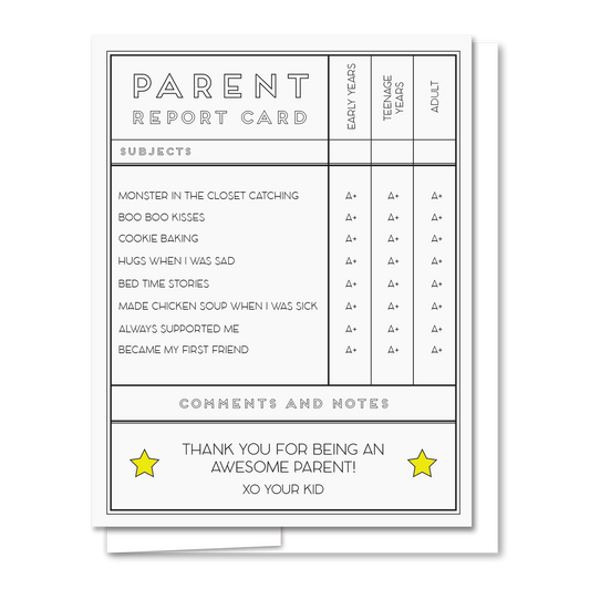 Parent Report - Illustrated Parent Card