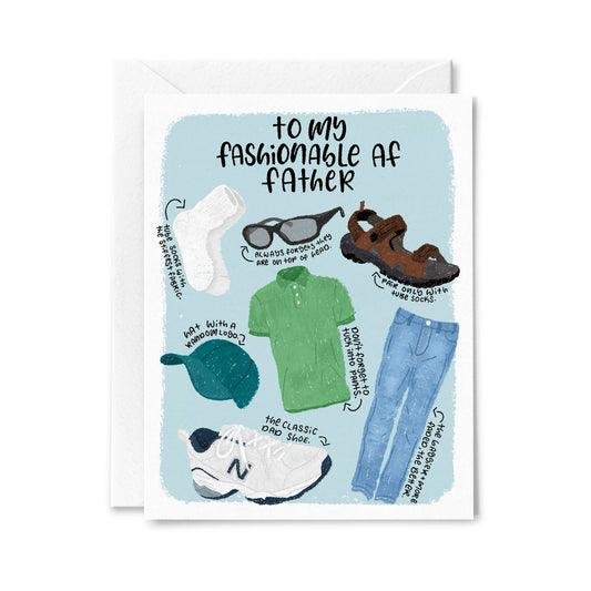 Fashionable AF Father - Funny Card
