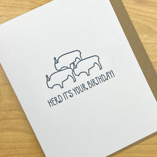 Buffalo Herd It's Your Birthday Card