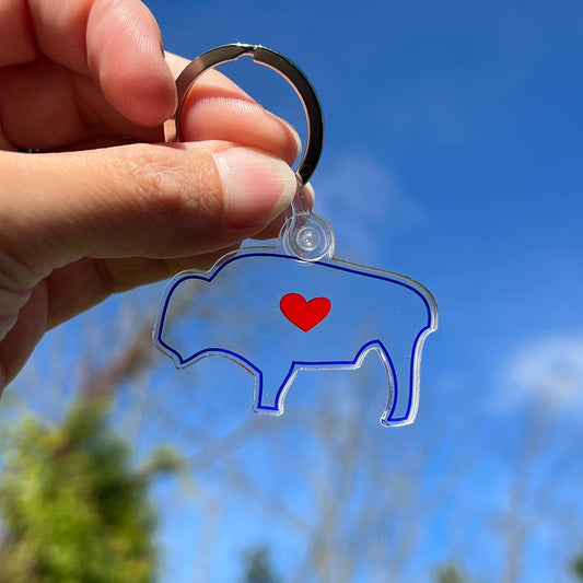 Buffalo Love Heart keychain
