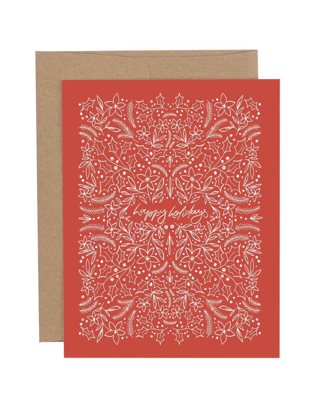 Happy Holidays Floral Card