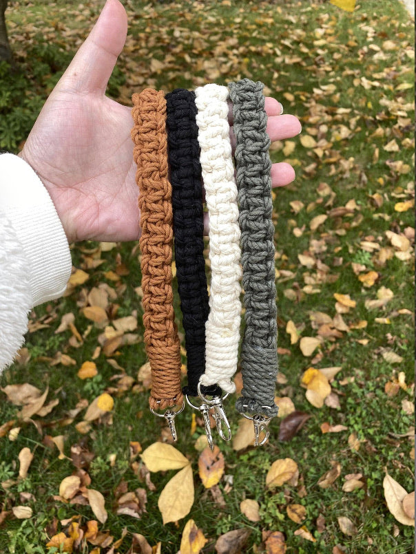 Handmade Macrame Wristlet Keychain