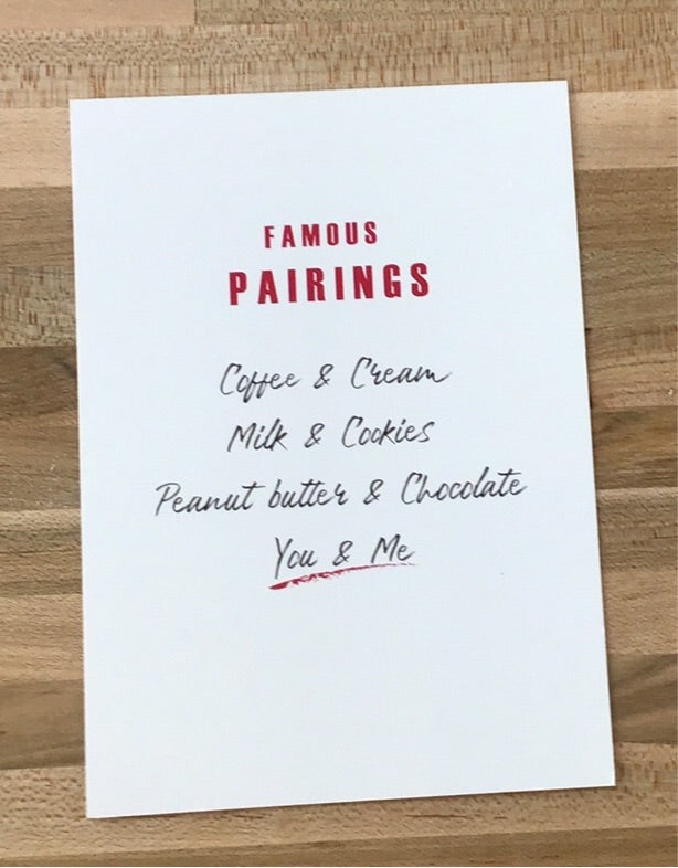 Famous Pairings 5 x 7 Art Print