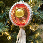 Macrame Ornament with Gold Wax Seal