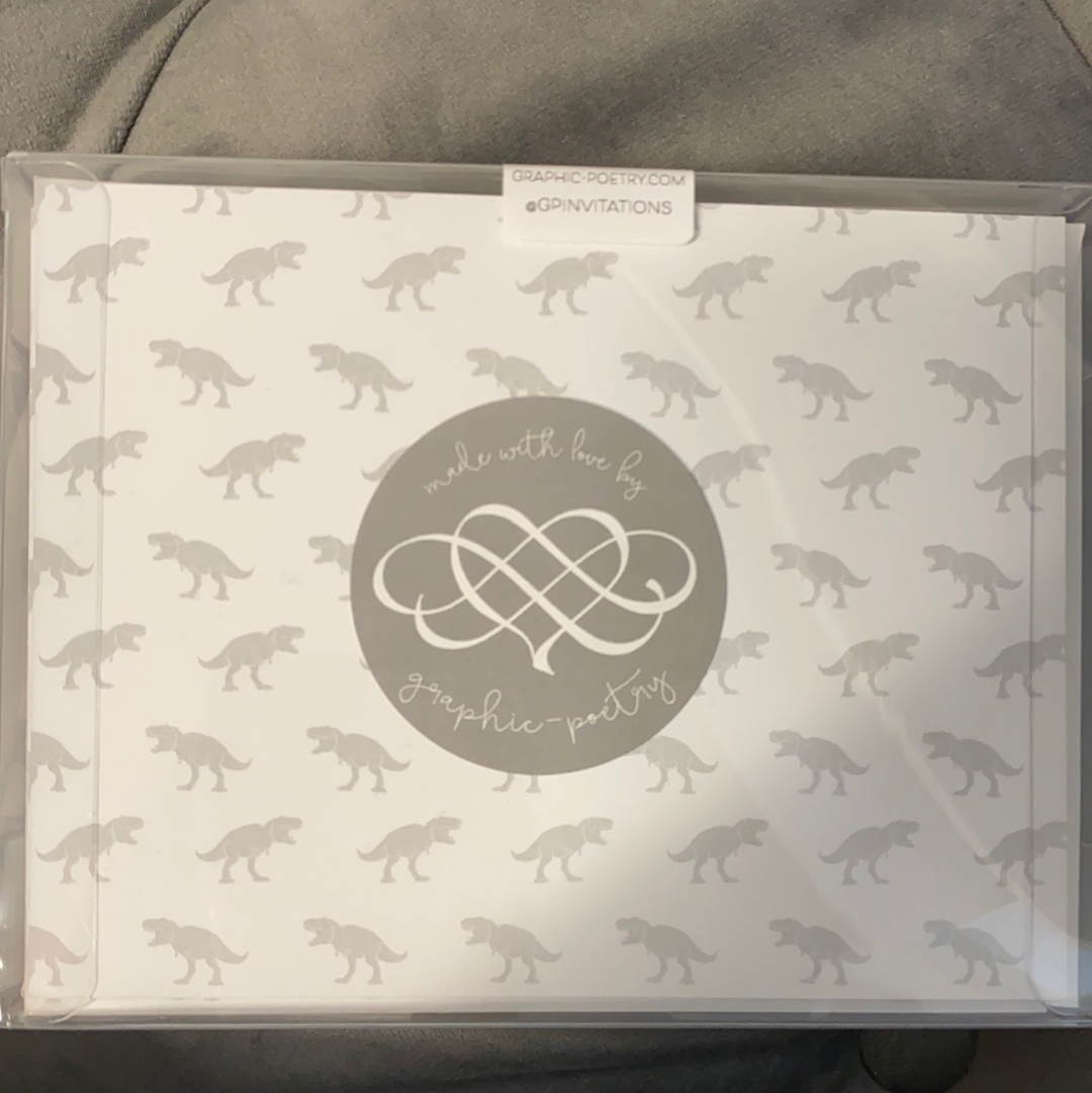 T Rex Note Cards (Set of 12)