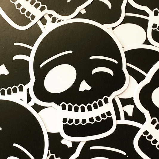 Winking Skull Sticker