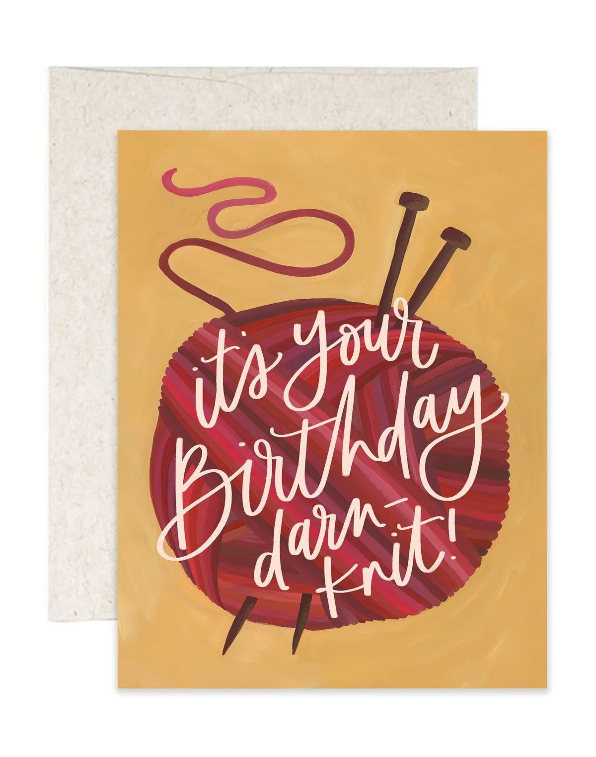 It's Your Birthday, Darn-Knit! Card