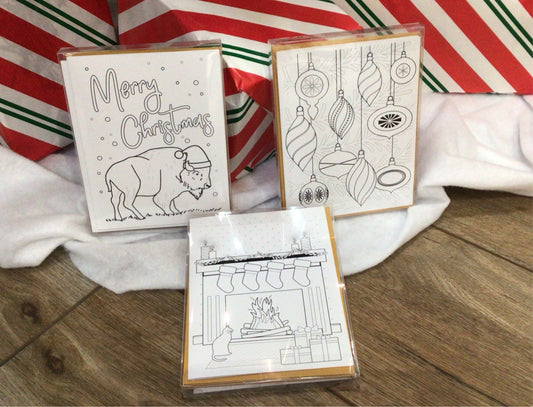 Color-in Christmas Card pack