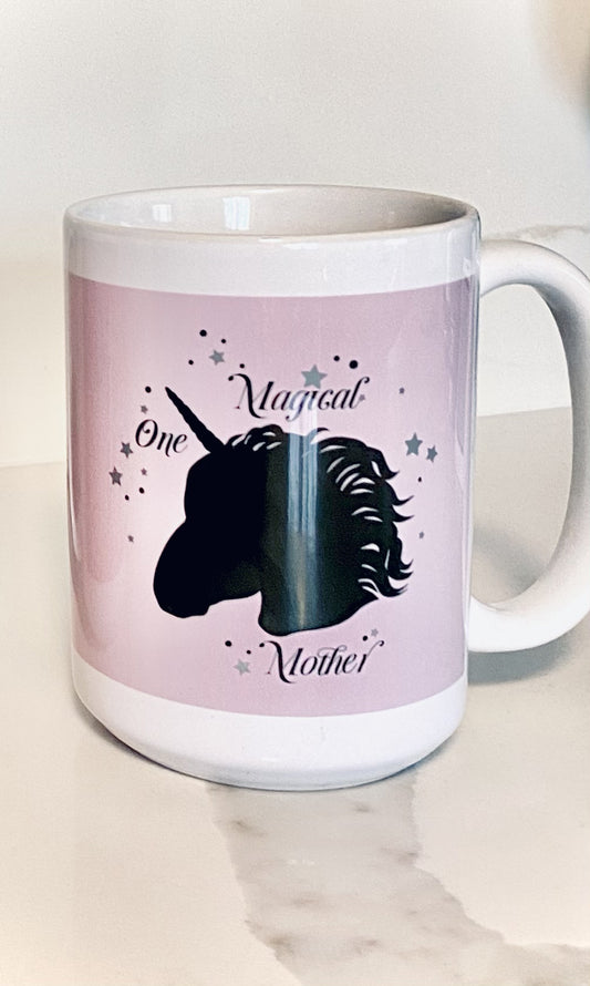 Unicorn and Stars (One Magical Mother) Mug