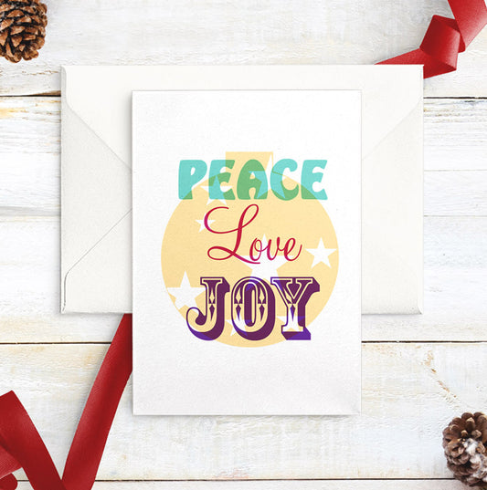 Peace Love Joy - Holiday Card