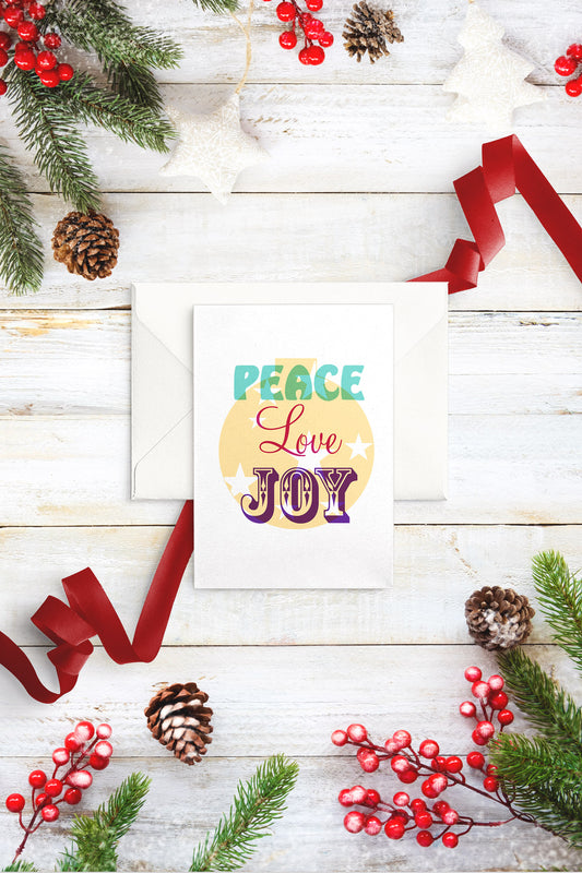 Peace Love Joy - Holiday Card