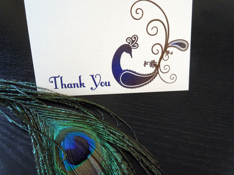 Peacock Thank you Card