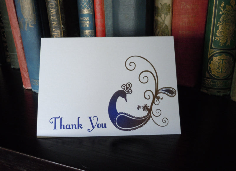 Peacock Thank you Card