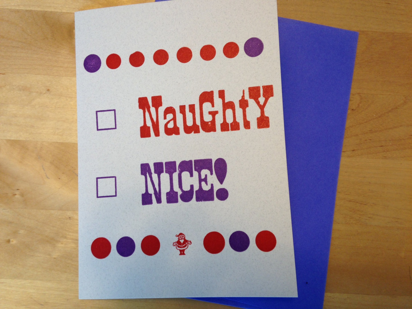 Naughty or Nice! - Letterpress Christmas Card
