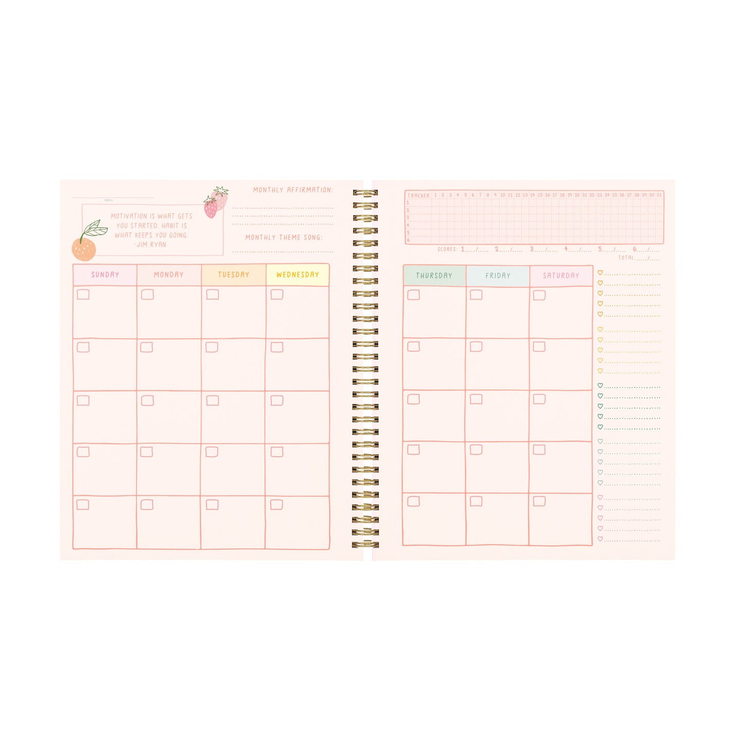 Daybreak Ombre - Perpetual Undated Goal Setting Planner