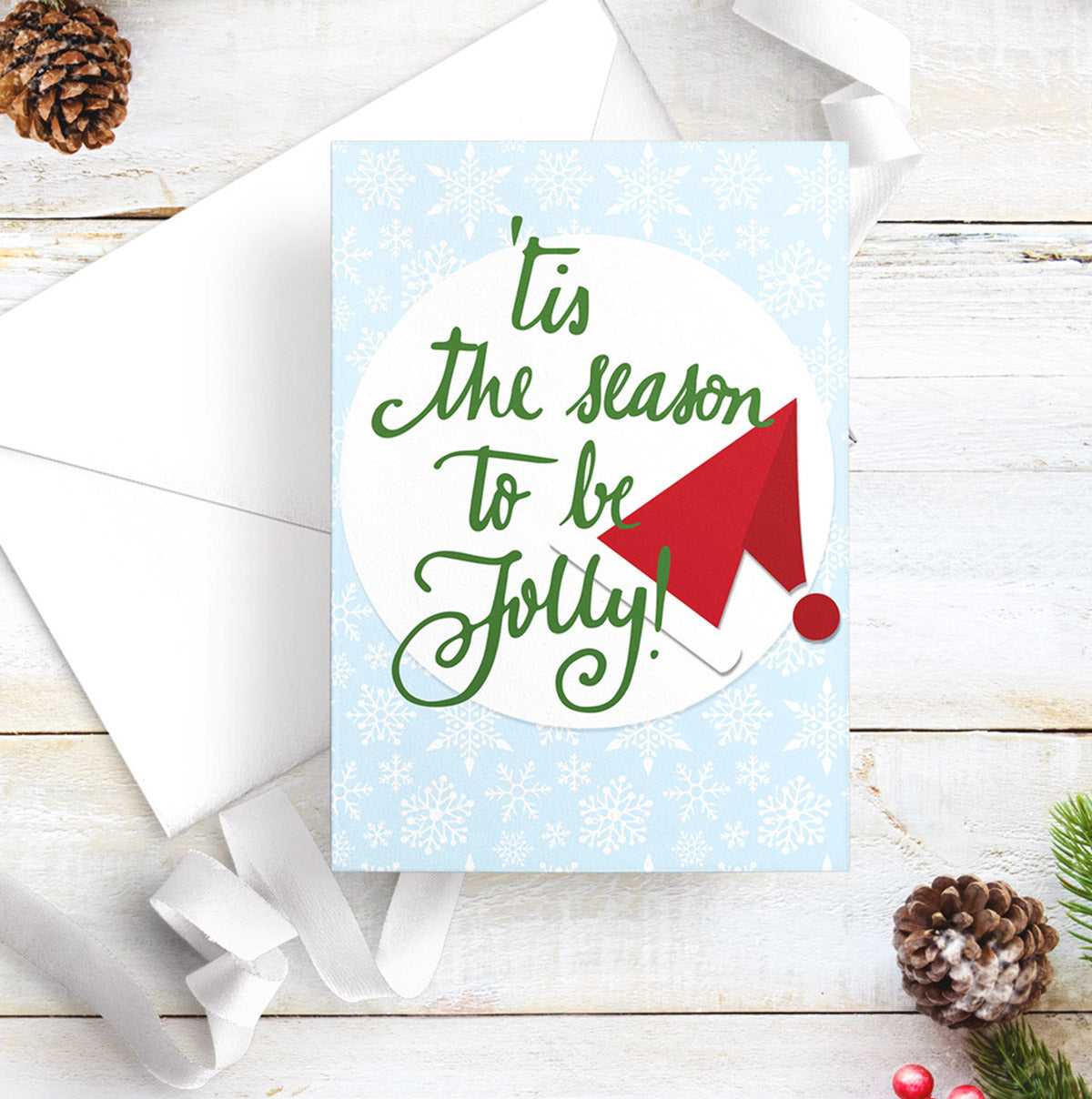 Tis the Season to be Jolly! (Santa Hat and Snowflakes)